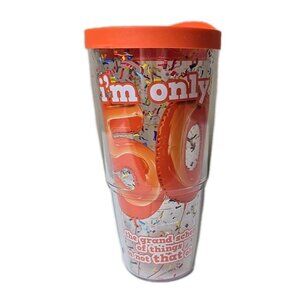 TERVIS Tumbler 24 oz “I'm only 50" not that old! 50th Birthday Balloon New